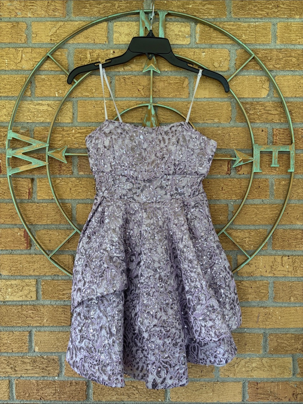 Honey and Rosie Purple Sequin Dress